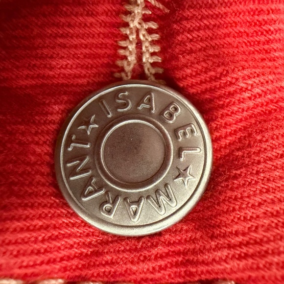 Isabel Marant Low-rise Slim fit Red Tie dye Jeans Sz 4 - Picture 4 of 9